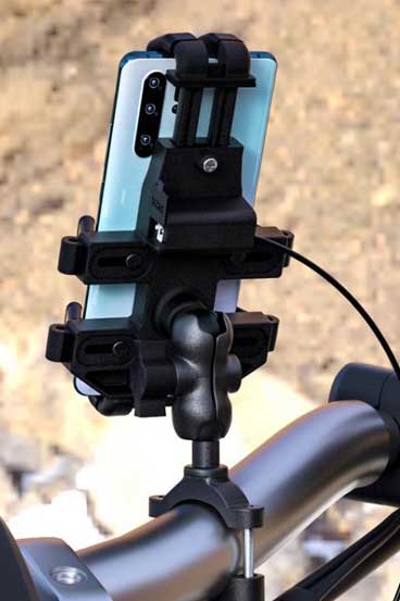 motorbike smartphone USB holder